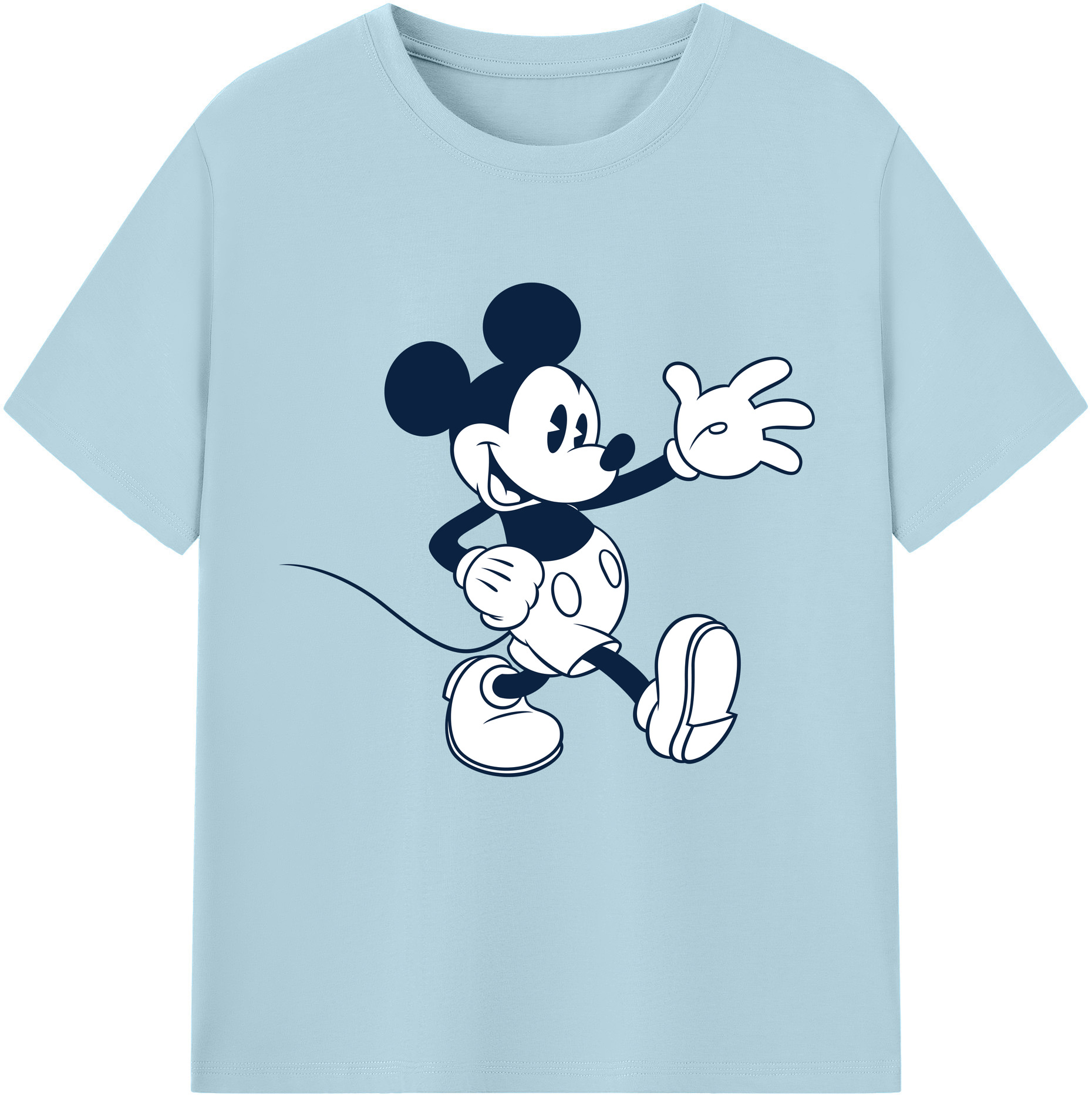 （画像用） ミッキーマウス Mickey Mouse 綿100％半袖Tシャツ（フロントプリント）